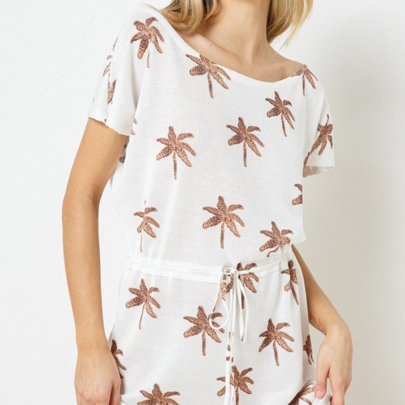 [LN][New] Knit dress-S/M, Palm Tree Print - Picture 5 of 10